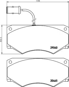 Комплект тормозных колодок (HELLA: 8DB 355 005-361)