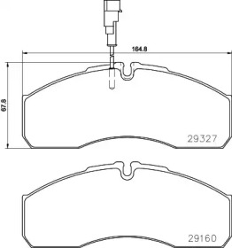 Комплект тормозных колодок (HELLA: 8DB 355 020-711)