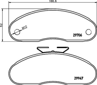 Комплект тормозных колодок (HELLA: 8DB 355 005-321)