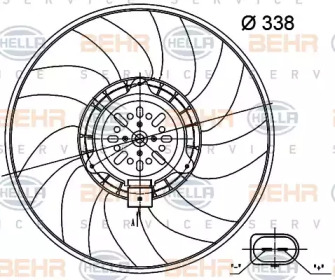 Вентилятор (HELLA: 8EW 351 000-481)