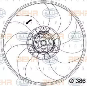 Вентилятор (HELLA: 8EW 351 034-291)