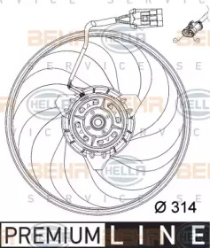 Вентилятор (HELLA: 8EW 351 034-421)