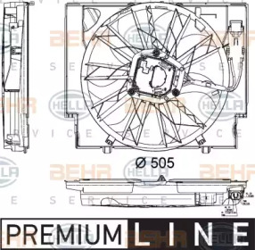 Вентилятор (HELLA: 8EW 351 040-421)