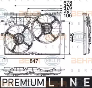 Вентилятор (HELLA: 8EW 351 040-611)