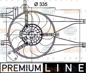 Вентилятор (HELLA: 8EW 351 041-051)