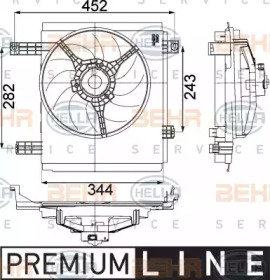 Вентилятор (HELLA: 8EW 351 041-251)