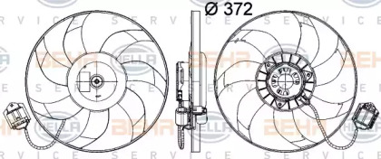 Вентилятор (HELLA: 8EW 351 041-491)