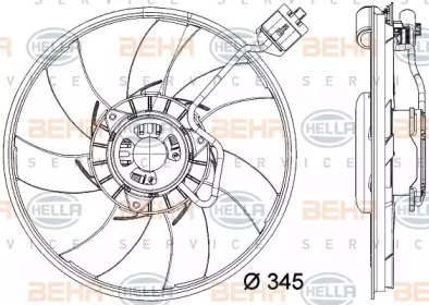 Вентилятор (HELLA: 8EW 351 041-791)