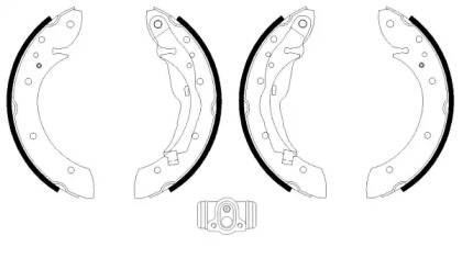 Комлект тормозных накладок (HELLA: 8DB 355 003-161)