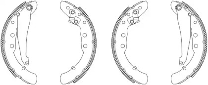 Комлект тормозных накладок (HELLA: 8DB 355 003-561)