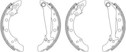 Комлект тормозных накладок (HELLA: 8DB 355 003-571)