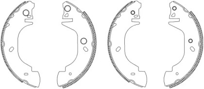 Комлект тормозных накладок (HELLA: 8DB 355 003-411)