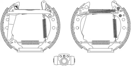 Комлект тормозных накладок (HELLA: 8DB 355 003-711)