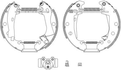 Комлект тормозных накладок (HELLA: 8DB 355 003-621)