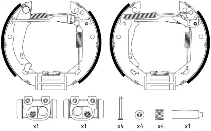 Комлект тормозных накладок (HELLA: 8DB 355 003-881)