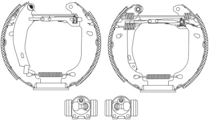 Комлект тормозных накладок (HELLA: 8DB 355 005-161)