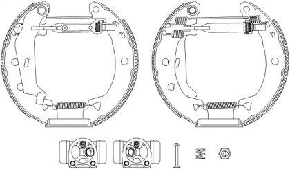 Комлект тормозных накладок (HELLA: 8DB 355 004-011)