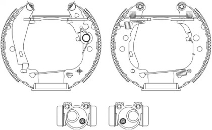 Комлект тормозных накладок (HELLA: 8DB 355 003-931)