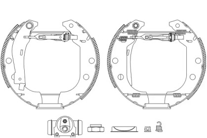 Комлект тормозных накладок (HELLA: 8DB 355 003-951)