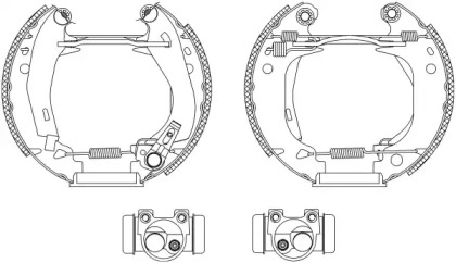 Комлект тормозных накладок (HELLA: 8DB 355 003-651)