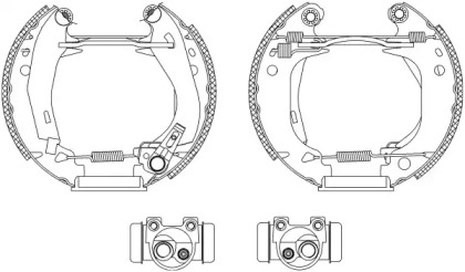 Комлект тормозных накладок (HELLA: 8DB 355 003-661)