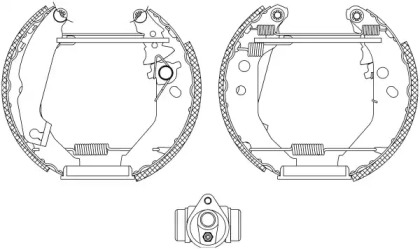 Комлект тормозных накладок (HELLA: 8DB 355 003-791)