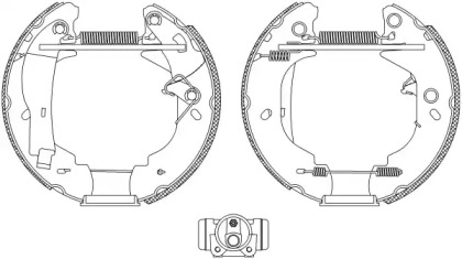 Комлект тормозных накладок (HELLA: 8DB 355 004-111)