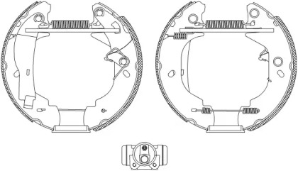 Комлект тормозных накладок (HELLA: 8DB 355 004-121)