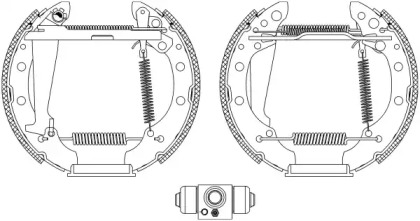 Комлект тормозных накладок (HELLA: 8DB 355 004-981)