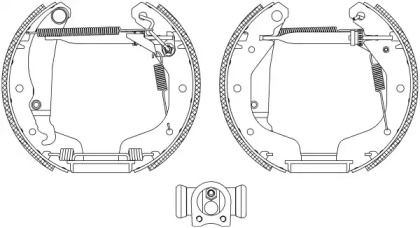 Комлект тормозных накладок (HELLA: 8DB 355 004-201)