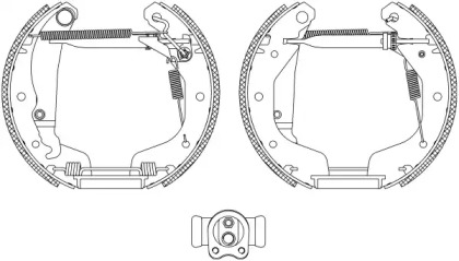 Комлект тормозных накладок (HELLA: 8DB 355 004-211)