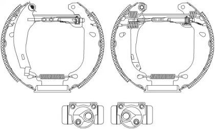 Комлект тормозных накладок (HELLA: 8DB 355 003-901)