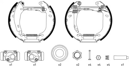 Комлект тормозных накладок (HELLA: 8DB 355 003-911)