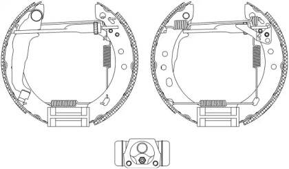 Комлект тормозных накладок (HELLA: 8DB 355 004-571)