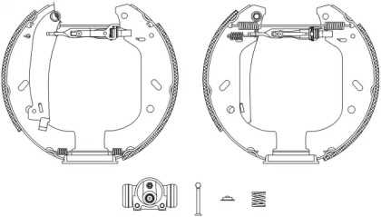 Комлект тормозных накладок (HELLA: 8DB 355 004-161)