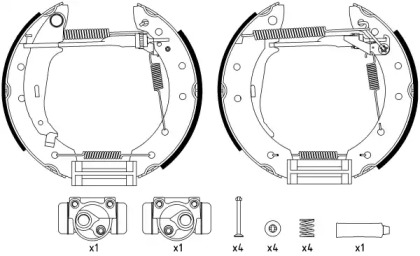 Комлект тормозных накладок (HELLA: 8DB 355 022-681)