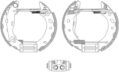 Комлект тормозных накладок (HELLA: 8DB 355 004-441)