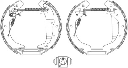 Комлект тормозных накладок (HELLA: 8DB 355 004-581)