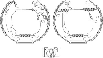 Комлект тормозных накладок (HELLA: 8DB 355 004-341)