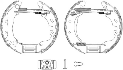 Комлект тормозных накладок (HELLA: 8DB 355 004-101)