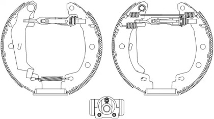 Комлект тормозных накладок (HELLA: 8DB 355 004-691)