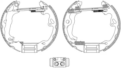 Комлект тормозных накладок (HELLA: 8DB 355 004-491)