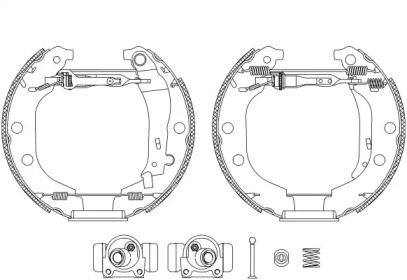 Комлект тормозных накладок (HELLA: 8DB 355 004-371)