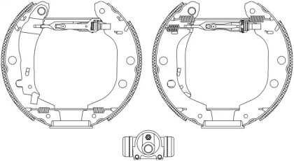 Комлект тормозных накладок (HELLA: 8DB 355 004-601)