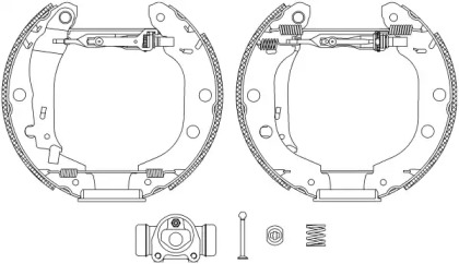 Комлект тормозных накладок (HELLA: 8DB 355 004-671)