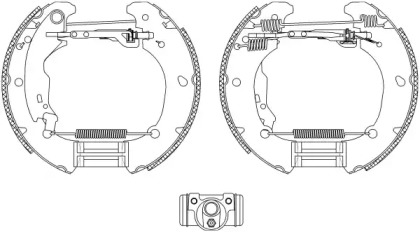 Комлект тормозных накладок (HELLA: 8DB 355 004-481)