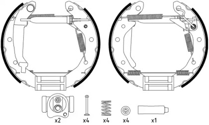 Комлект тормозных накладок (HELLA: 8DB 355 022-661)