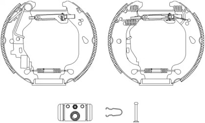 Комлект тормозных накладок (HELLA: 8DB 355 004-761)