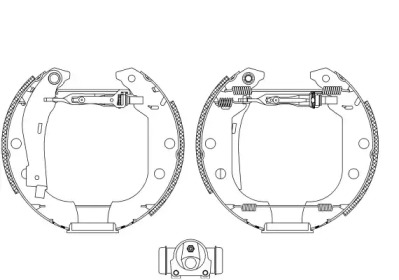 Комлект тормозных накладок (HELLA: 8DB 355 004-541)