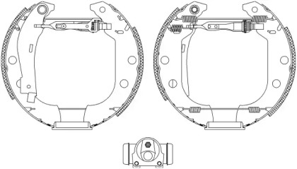 Комлект тормозных накладок (HELLA: 8DB 355 004-591)